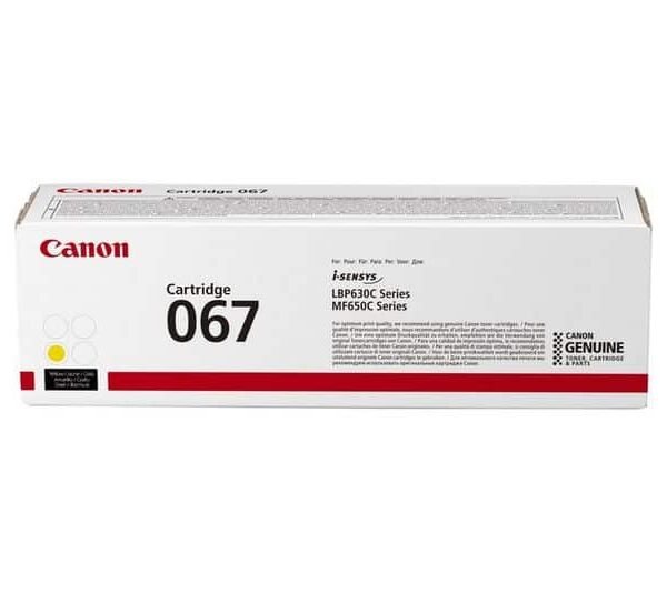 Canon 067 Jaune – Cartouche de toner Original