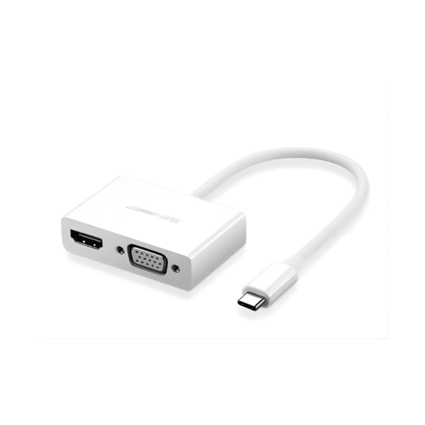 Adaptateur Ugreen convertisseur vidéo USB Type C – HDMI / VGA blanc