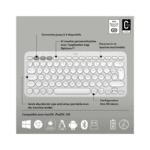 LOGITECH COMBO Pebble 2 Combo Clavier et souris sans fil Blanc – Image 8