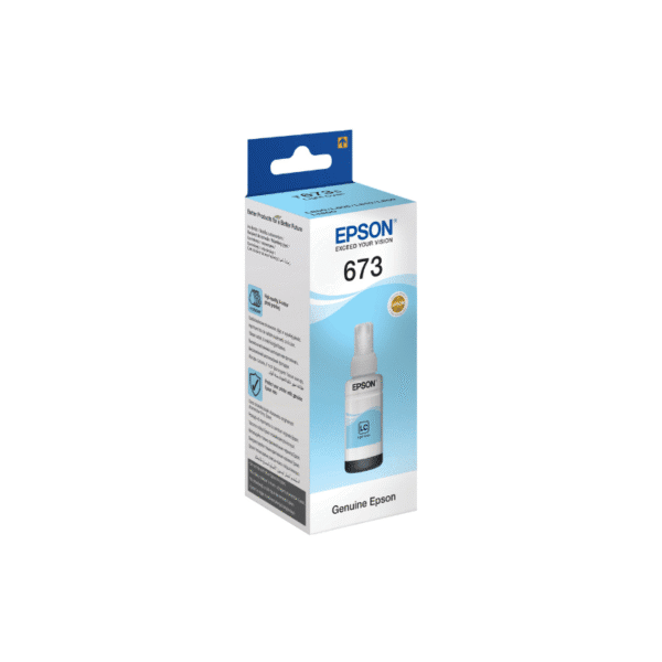 Epson 673 LC (T6735) Cyan Clair – Bouteille d’encre Epson d’origine