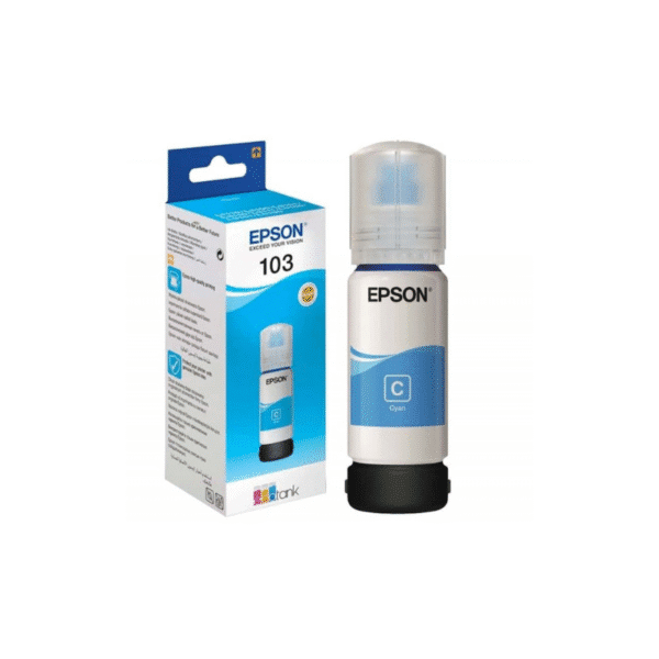 Epson 103 Cyan – Bouteille d’encre Epson EcoTank d’origine