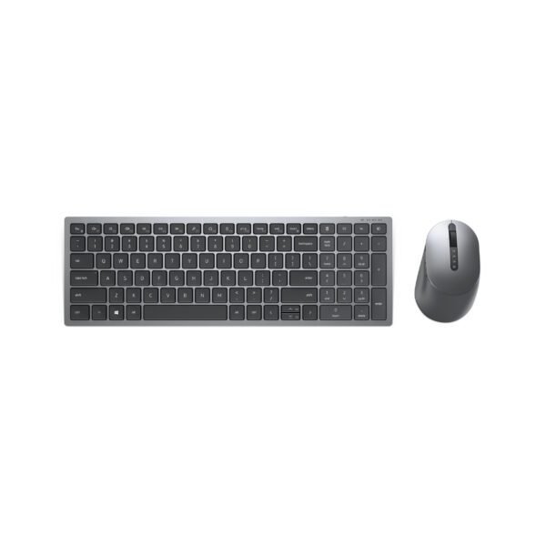 DELL KM7120W clavier Souris incluse Bureau RF sans fil + Bluetooth Espagnole Gris, Titane