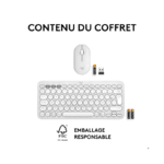 LOGITECH COMBO Pebble 2 Combo Clavier et souris sans fil Blanc – Image 3