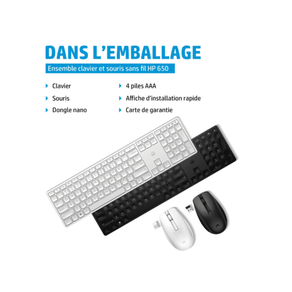 Clavier Souris sans fil HP 650