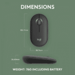 Souris sans fil Logitech Pebble 2 M350s -Graphite – Image 2