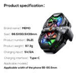 MEMO DL21 - Ventilateur Refroidisseur Double Pince RGB – Image 4