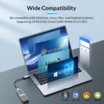 ORICO USB3.2 Gen2 Type-C M.2 NVMe/NGFF(SATA) Dual Protocol SSD Enclosure (10Gbps) – Image 6