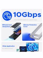 10Gbps M.2 NVMe SSD Enclosure with Protective Silicone Case – Image 4