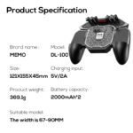 MEMO DL100 - Manette Gaming Six Doigts avec Refroidissement Intégré – Image 8