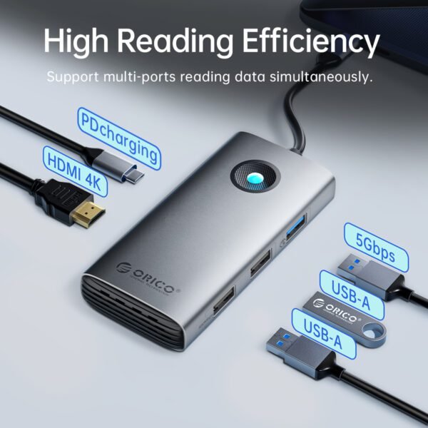 ORICO Type-C 6-in-1 5Gbps Multifunction Docking Station