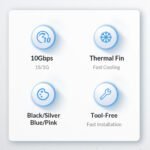 ORICO USB3.2 Gen2 Type-C M.2 NVMe SSD Enclosure (10Gbps) – Image 10