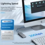 ORICO USB3.2 Gen2 Type-C M.2 NVMe/NGFF(SATA) Dual Protocol SSD Enclosure (10Gbps) – Image 5