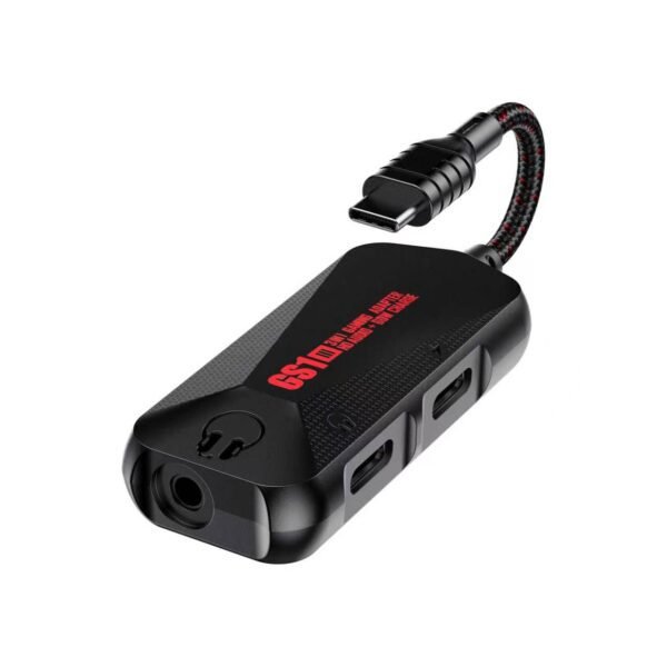 Adaptateur USB-C 3-en-1 Plextone GS1 – Charge rapide 60W